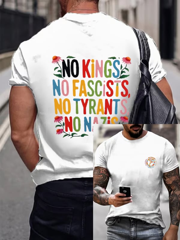 No Kings In America Print T-shirt