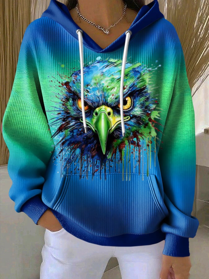 Women's Football Print Casual Sweatshirt