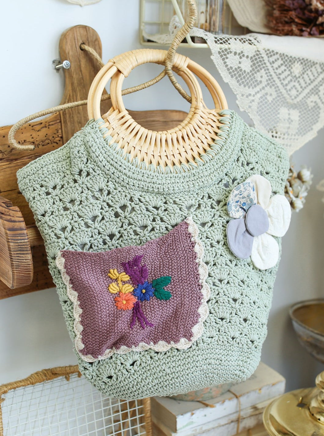 Handmade Hand Crocheted Bag