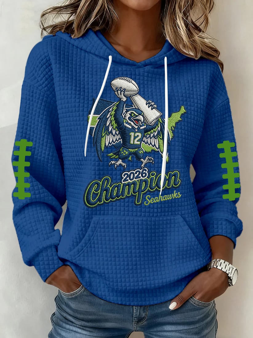 Women's Football Print Hoodie Sweatshirt