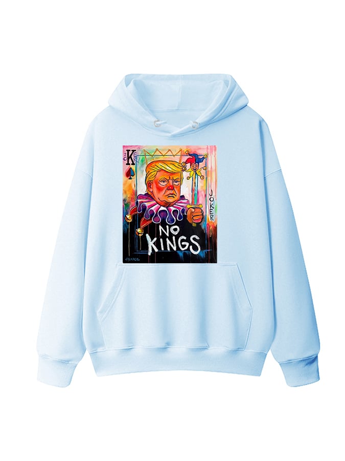 Unisex No Kings In America Print Casual Hoodie