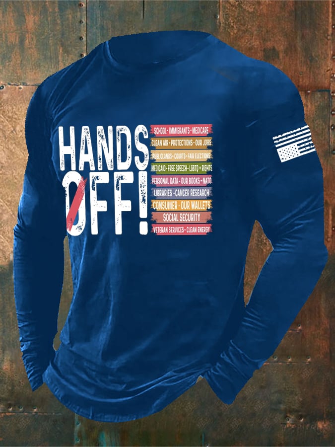 🔥Buy 3 Get 15% Off🔥Men'S Retro Hands Off Protest Print T-Shirt
