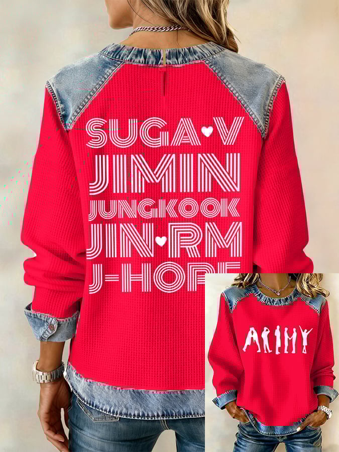 Women's Leisure Print Sweatshirt