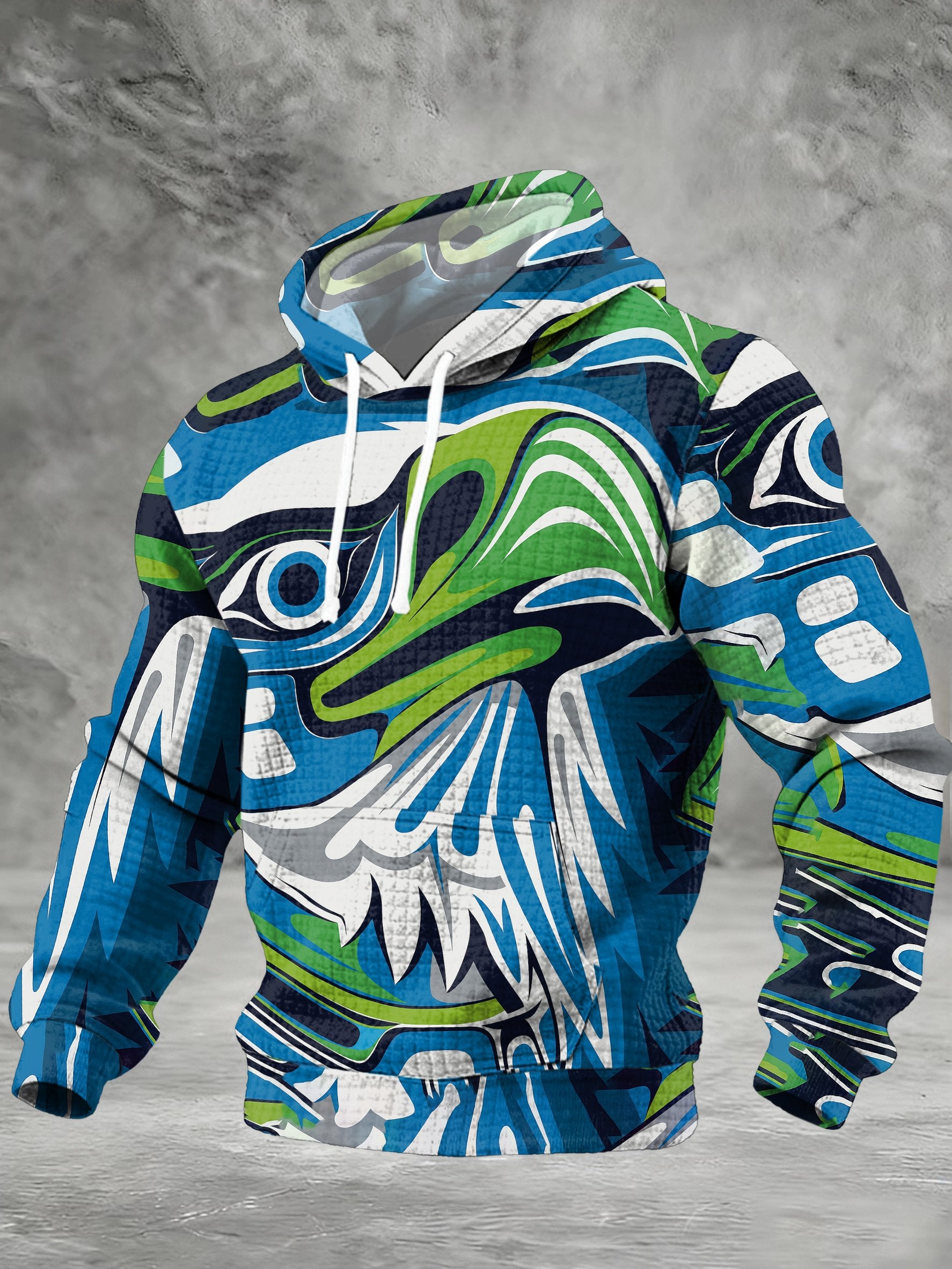 Men'S Football Printed Hooded Sweatshirt