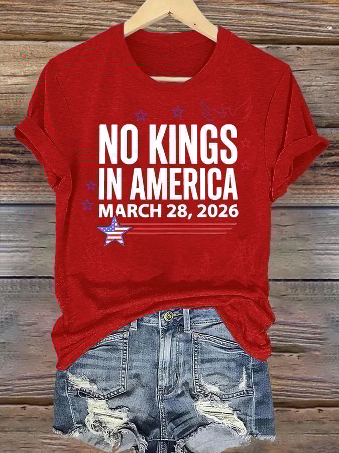 Women's NO KINGS IN AMERICA Print T-Shirt