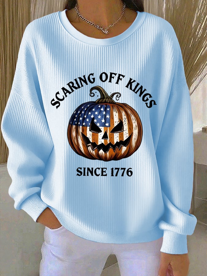 🔥Buy 3 Get 15% Off🔥Women's Scaring Off Kings Print Casual Sweatshirt