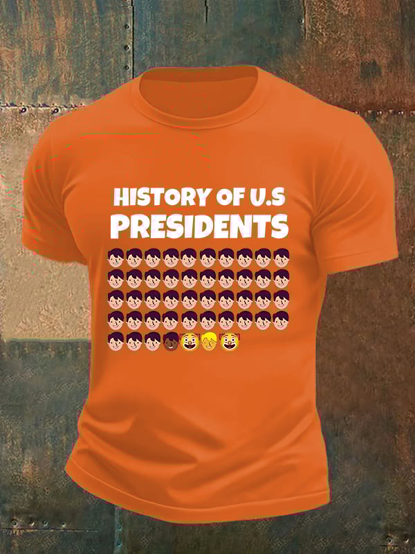 🔥Buy 3 Get 15% Off🔥Men's History Of US Presidents Print T-Shirt