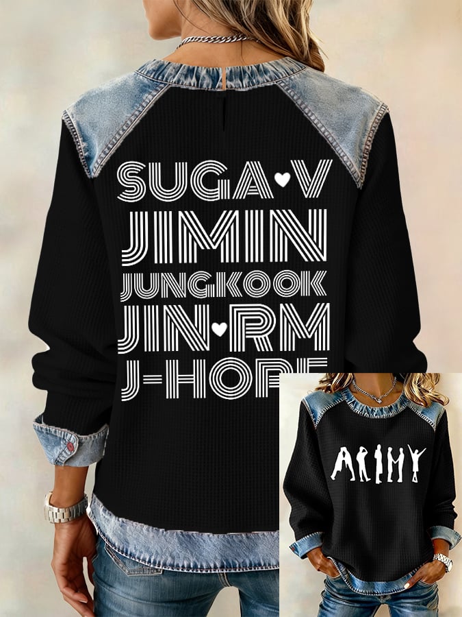 Women's Leisure Print Sweatshirt