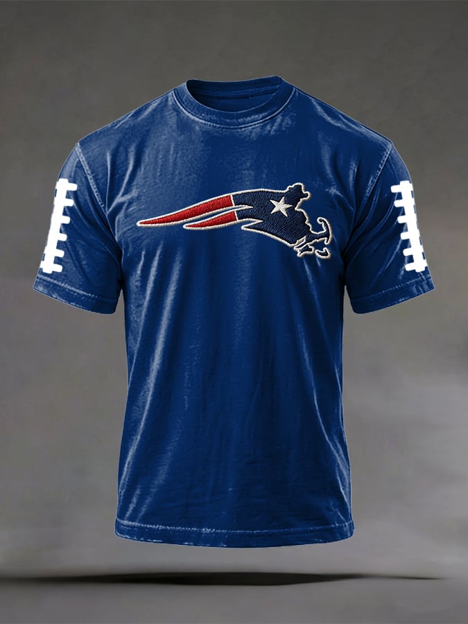 Men's Football Print Casual Short-Sleeved T-Shirt