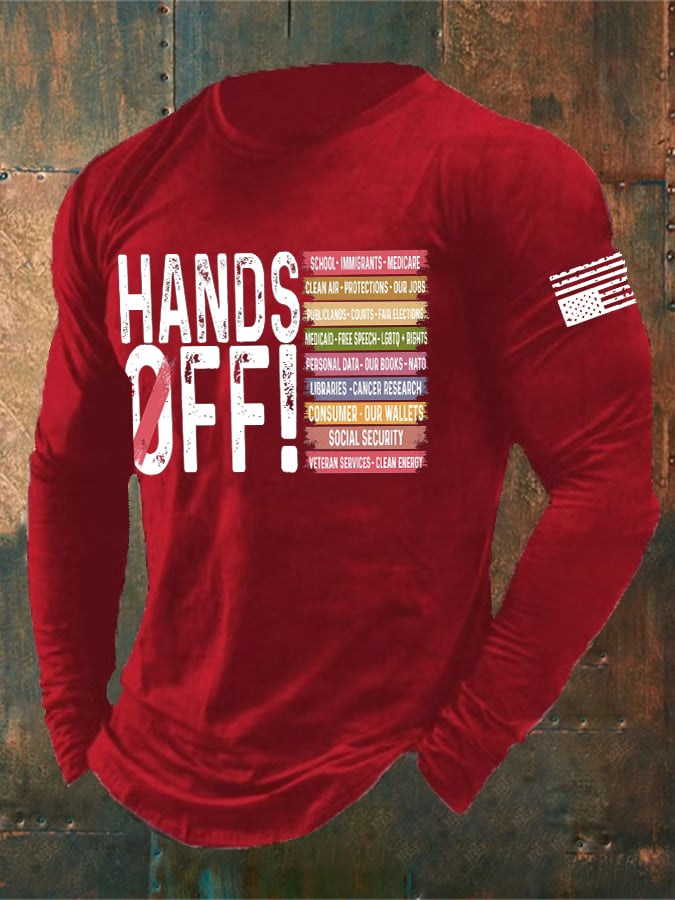 🔥Buy 3 Get 15% Off🔥Men'S Retro Hands Off Protest Print T-Shirt