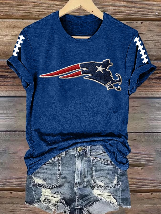 Women's Football Print Casual T-shirt