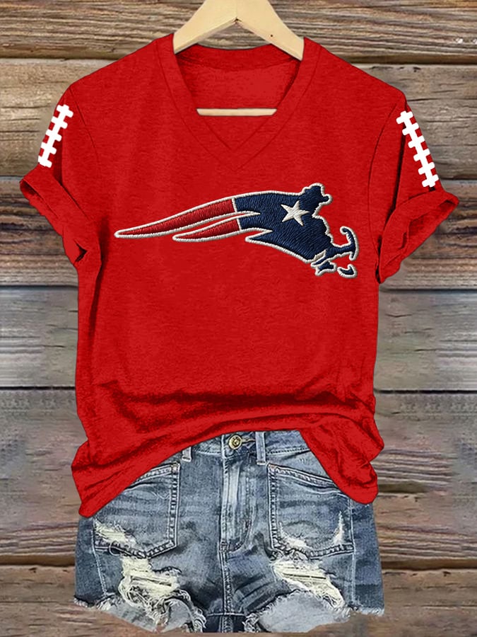 Women's Football Printed T-Shirt