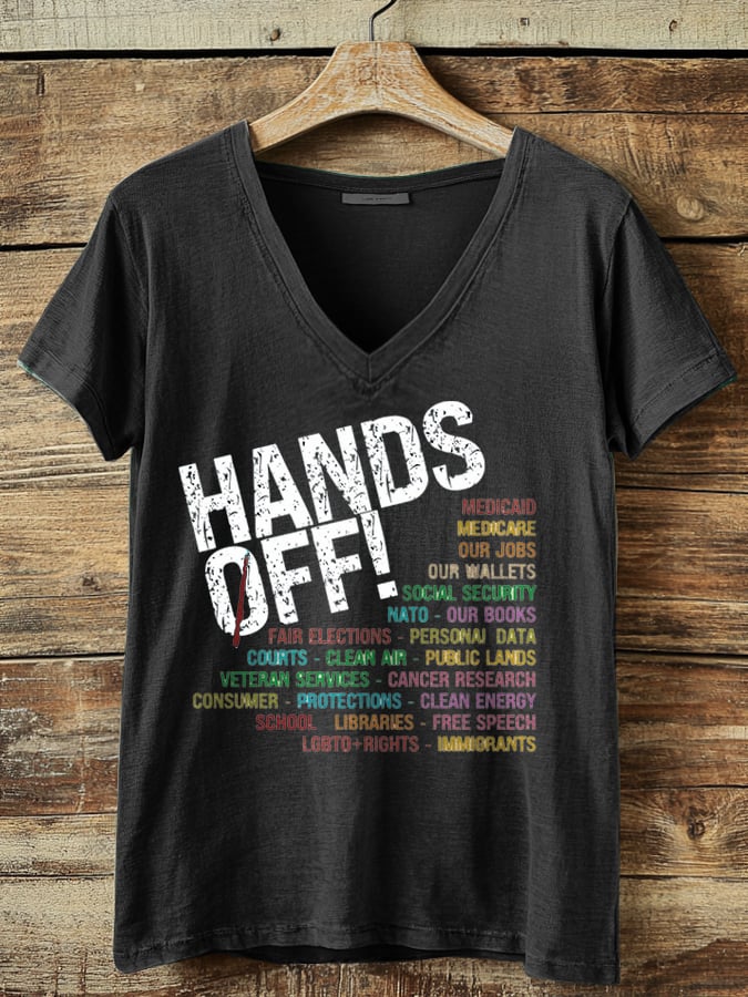 🔥Buy 3 Get 15% Off🔥Women's Casual Hands Off Printed T-Shirt