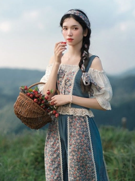 Countrycore Vintage Lace Floral 2Pcs Set