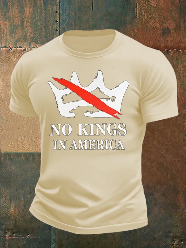 🔥Buy 3 Get 15% Off🔥Men's no kings in America print T-Shirt
