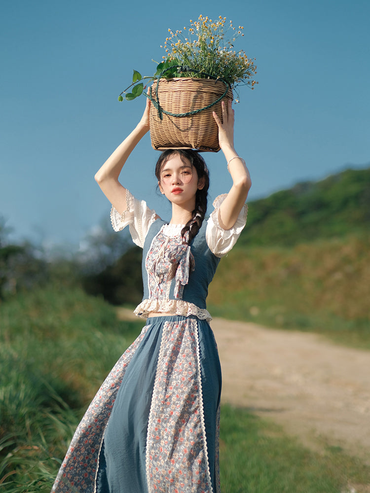 Countrycore Vintage Lace Floral 2Pcs Set