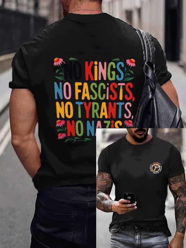 No Kings In America Print T-shirt