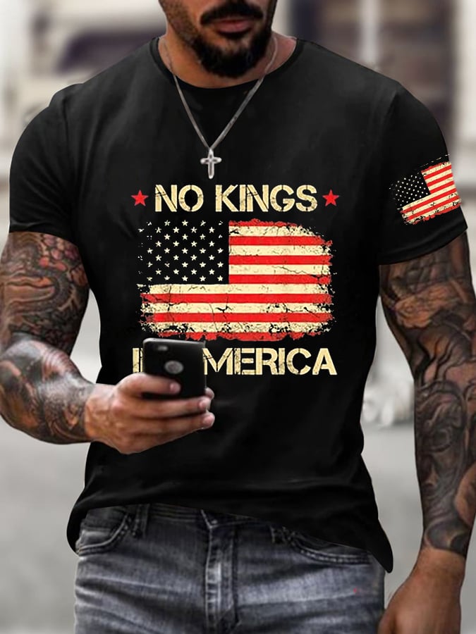 🔥Buy 3 Get 15% Off🔥Men's No King in America Print Casual T-Shirt