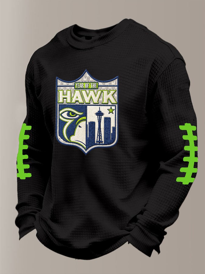 Men's Football Printed Waffle Top