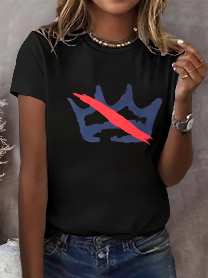 🔥Buy 3 Get 15% Off Women's America has no kings Printed Casual T-Shirt