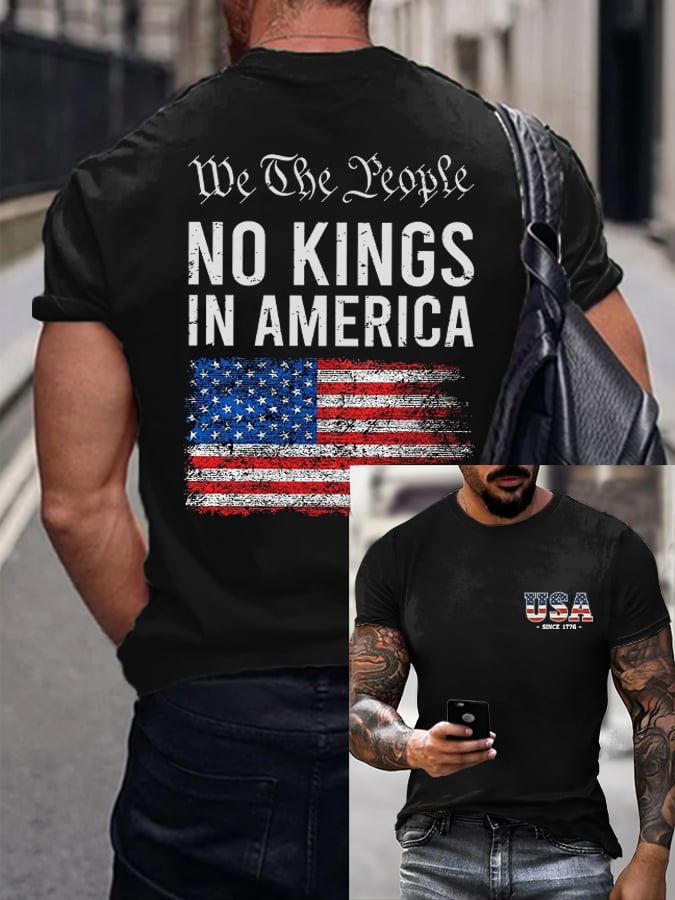 🔥Buy 3 Get 15% Off🔥Men's casual American flag-free T-shirt