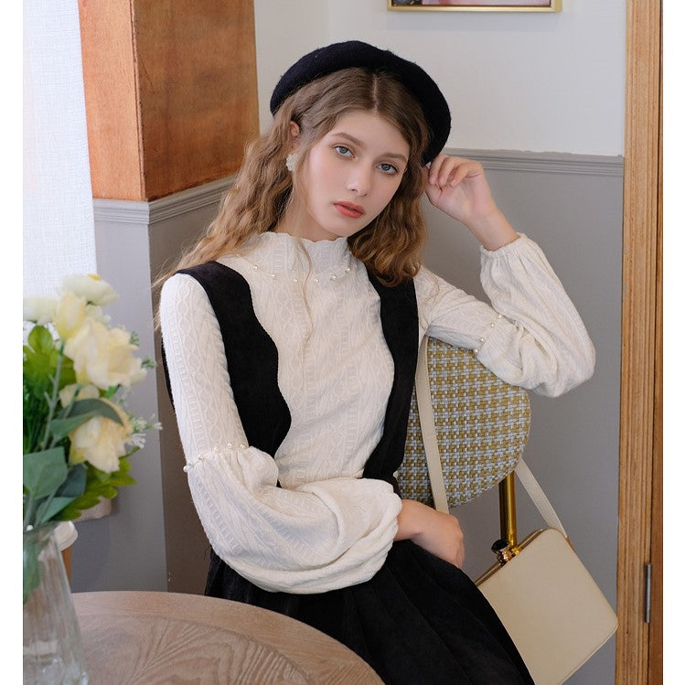 Retro Bishop Sleeve Knitted Top