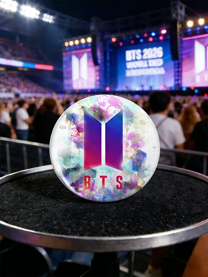 Unisex BTS Fan Print Brooch