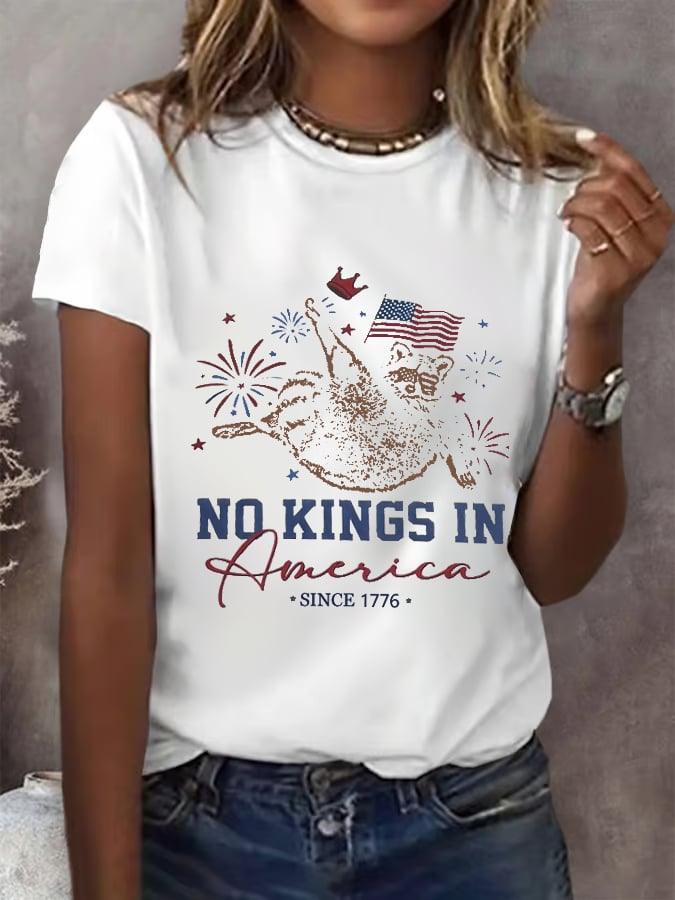 🔥Buy 3 Get 15% Off🔥Women's No King In America Printed T-Shirt