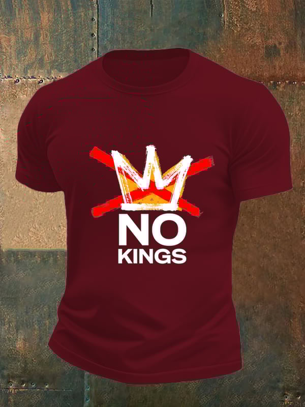 🔥Buy 3 Get 15% Off Men's no kings in America print T-Shirt
