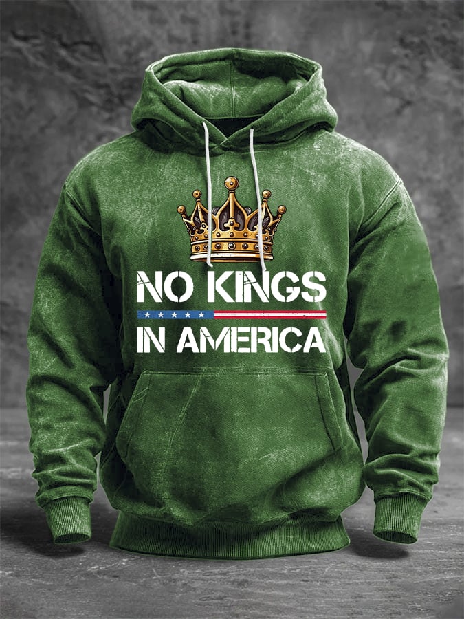 🔥Buy 3 Get 15% Off🔥Men's No Kings In America Print Hoodie