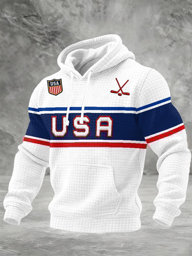 Men's Ice Hockey Printed Casual Hoodie