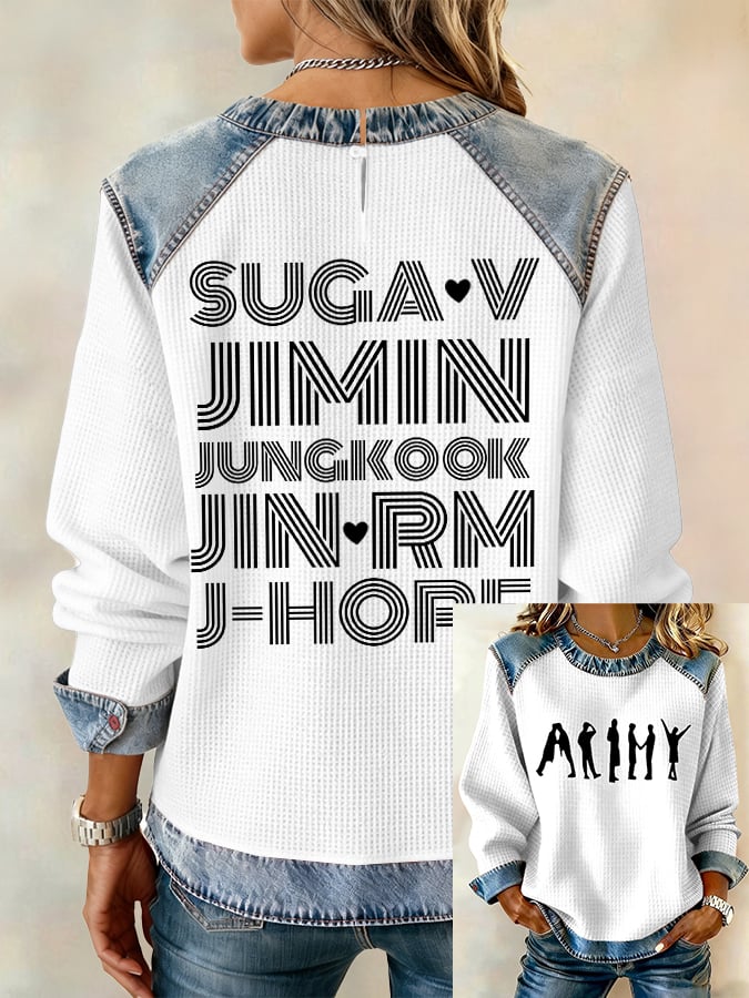 Women's Leisure Print Sweatshirt