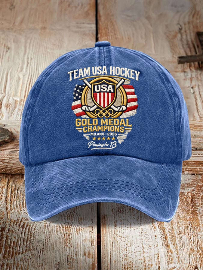 Unisex Hockey Print Baseball Cap