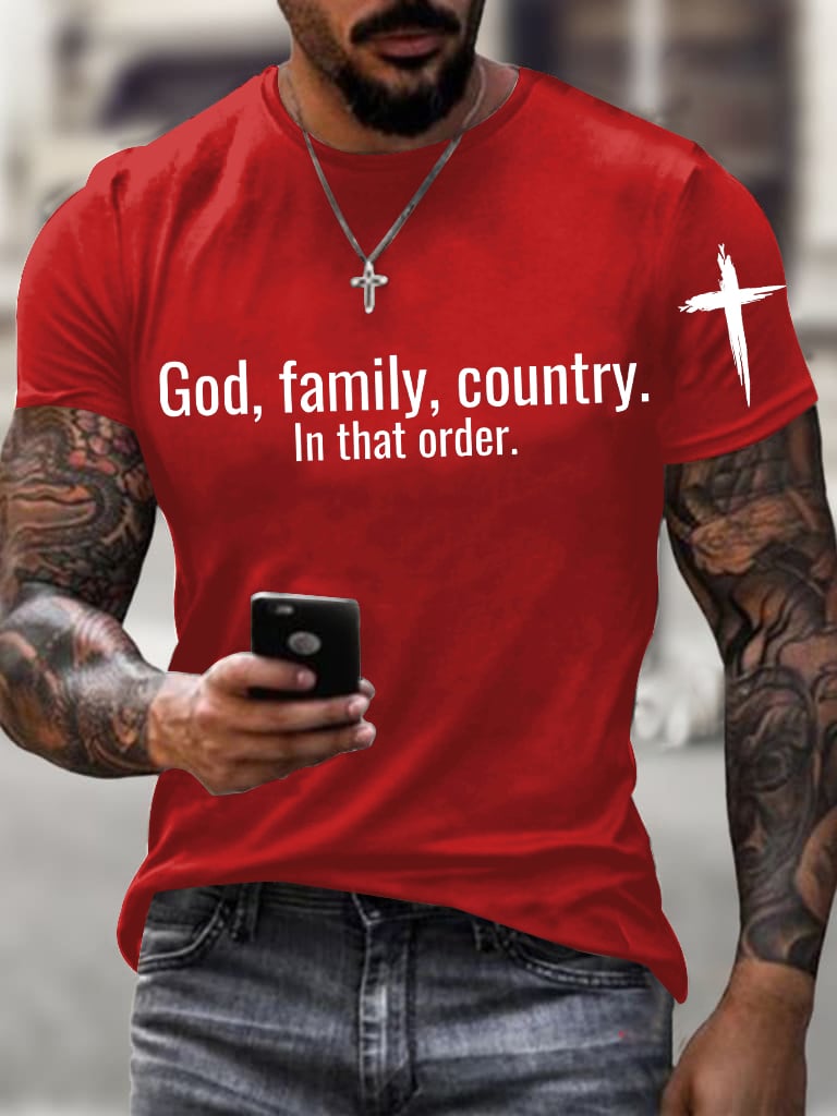 God Family Country In that order Men's T-shirts