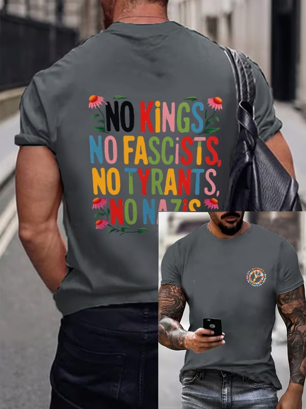 No Kings In America Print T-shirt