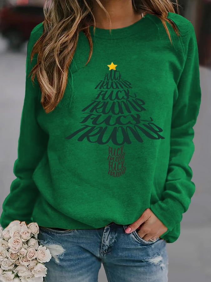 🔥Buy 3 Get 15% Off🔥Women's Funny Christmas Tree With fdt Sweatshirt