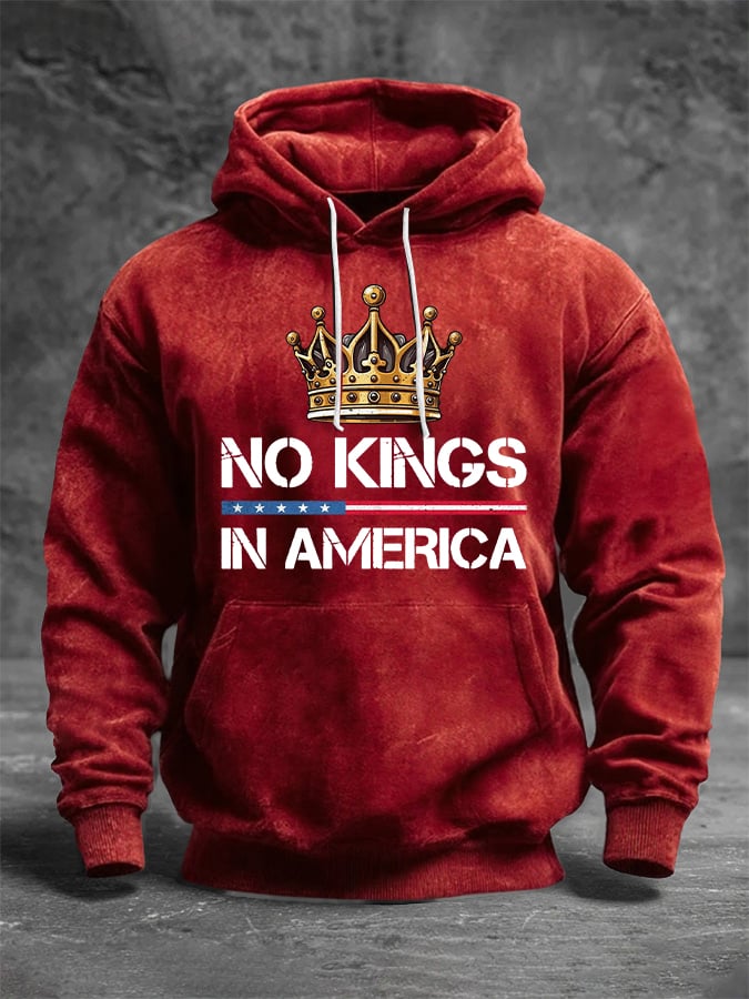 🔥Buy 3 Get 15% Off🔥Men's No Kings In America Print Hoodie