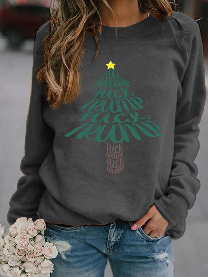 🔥Buy 3 Get 15% Off🔥Women's Funny Christmas Tree With fdt Sweatshirt