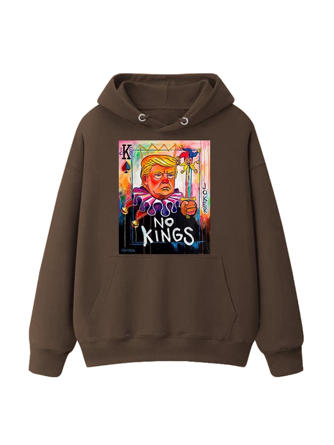 Unisex No Kings In America Print Casual Hoodie