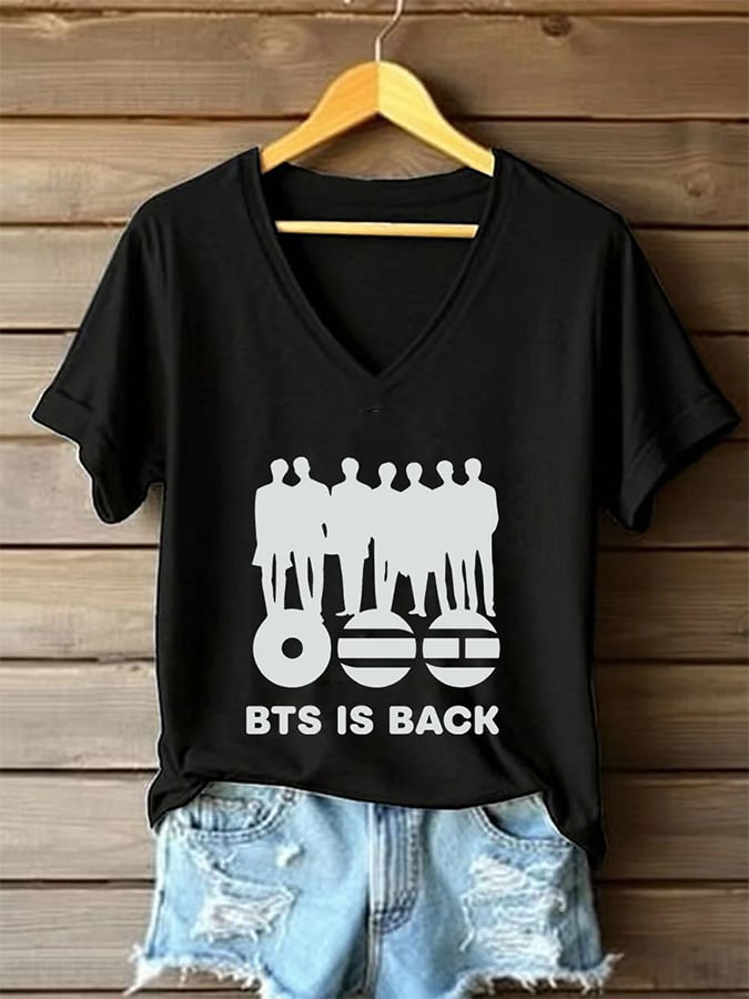 Women's BTS lovers Printed short-sleeved T-shirt