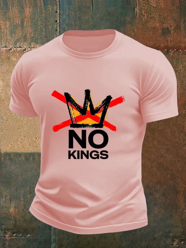 🔥Buy 3 Get 15% Off Men's no kings in America print T-Shirt