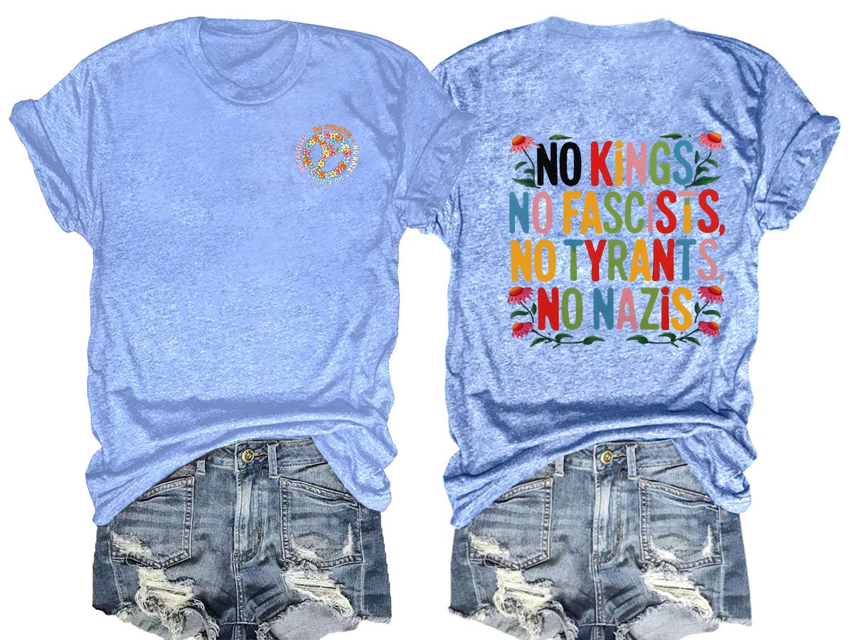 No Kings In America Print T-shirt