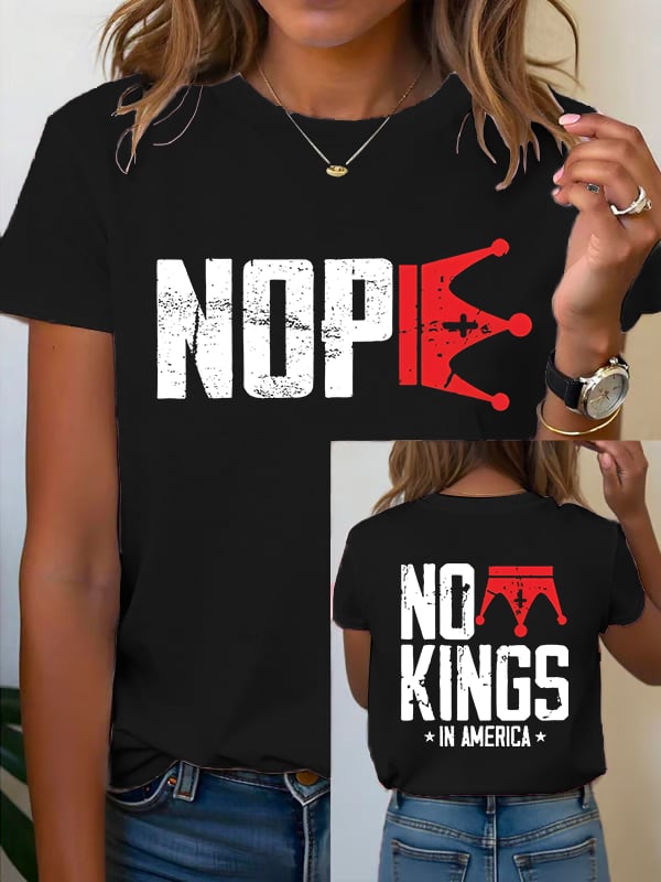 🔥Buy 3 Get 15% Off🔥Women's No Kings In America T-Shirt
