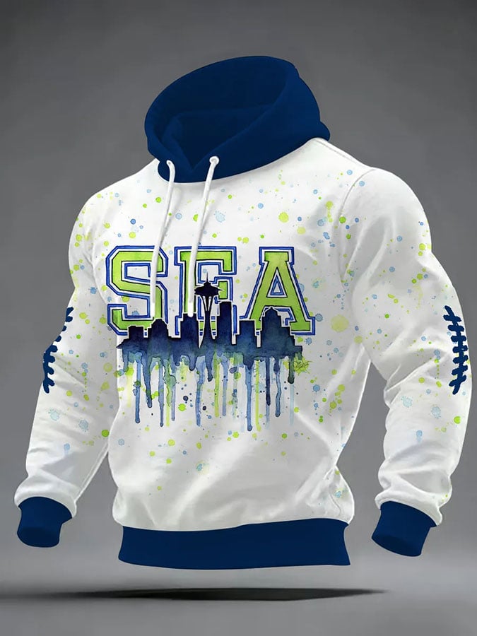 Men's Football Print Sweatshirt