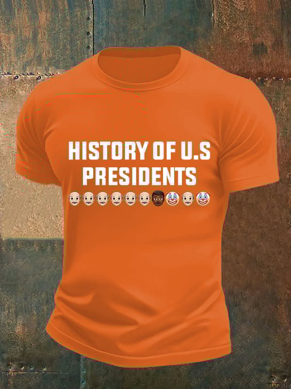 🔥Buy 3 Get 15% Off🔥Men's History Of US Presidents Print T-Shirt