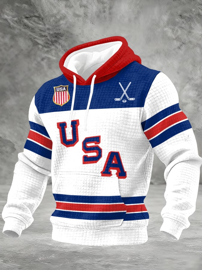 Men's USA Ice Hockey Print Hoodie