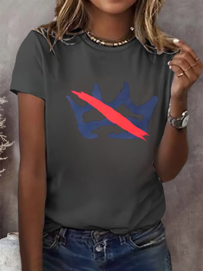 🔥Buy 3 Get 15% Off Women's America has no kings Printed Casual T-Shirt