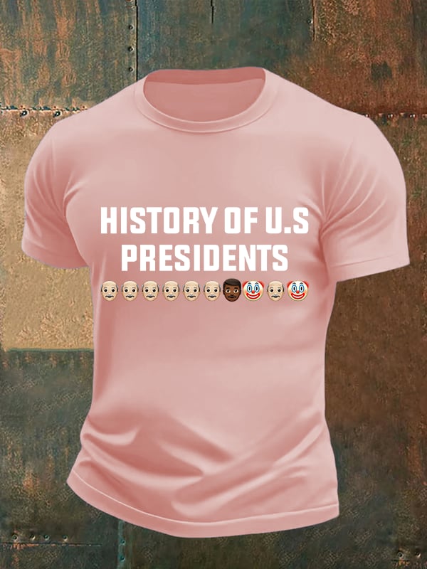 🔥Buy 3 Get 15% Off🔥Men's History Of US Presidents Print T-Shirt
