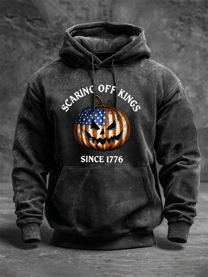 🔥Buy 3 Get 15% Off🔥Men's Scaring Off Kings Print Hoodie