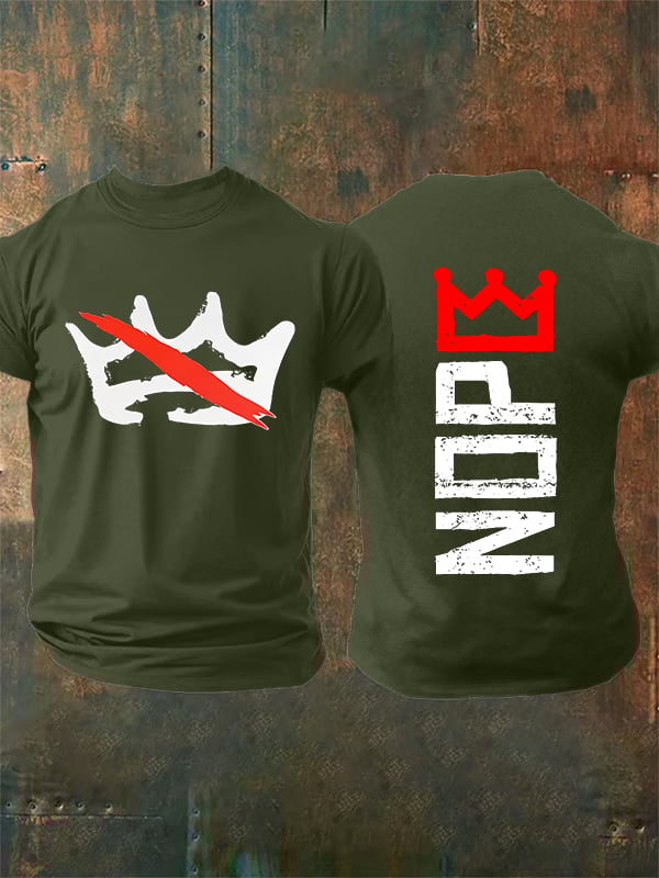 🔥Buy 3 Get 15% Off Men's Nope, No Kings In America Print T-shirt